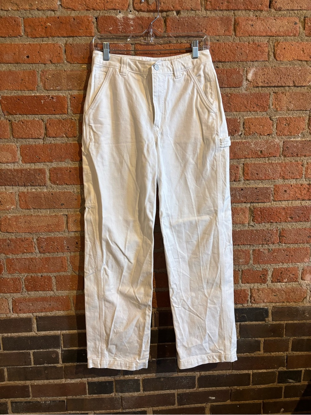 Aritzia White Denim Cargo Pants